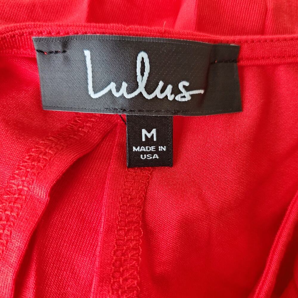 Lulus Red Sleeveless Swing Dress Size M NWT - Picture 7 of 12